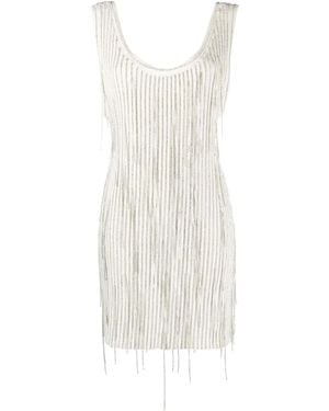 Philosophy Di Lorenzo Serafini Crystal-Embellished Sleeveless Dress - White