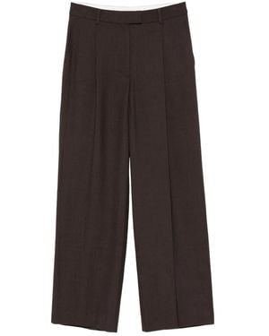 Low Classic Pleated-Front Pants - Gray