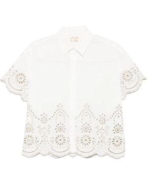 MC2 Saint Barth Broderie-Anglaise Shirt - White