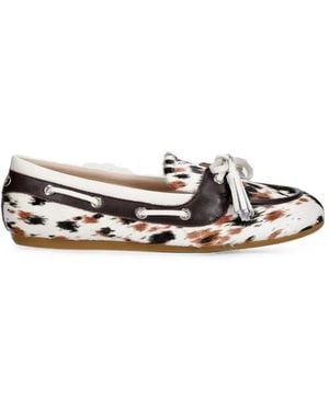 Liu Jo Pony-Hair Loafers - White