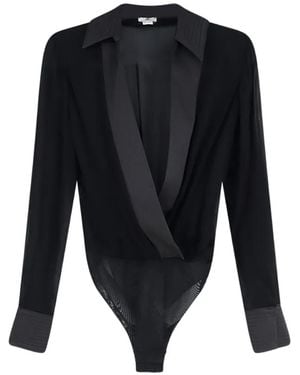 Elisabetta Franchi Body Cruzado De Manga Larga - Azul