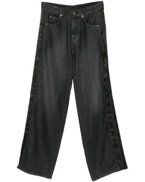 Circus Hotel Satin-Panelled Jeans - Grey