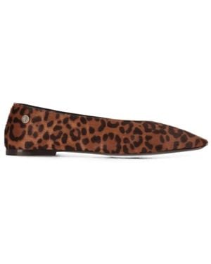 Saint Laurent Sao Leopard-Print Ballet Flats - Brown