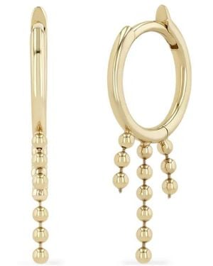 Zoe Chicco 14Ct Ball-Chain Earrings - White