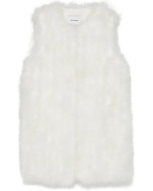 Yves Salomon Feathers Gilet - White