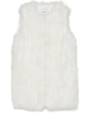 Yves Salomon Feathers Gilet - White