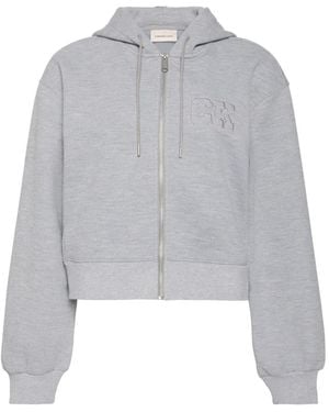 Calvin Klein Pull À Col Montant Zippé - Gris
