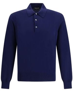 Tom Ford Modern Fit Cotton T-Shirt For - Blue