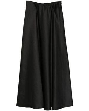 forte_forte Satin A-Line Skirt - Black