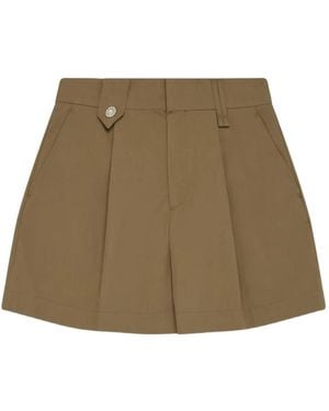 Simone Rocha Embellished Pleated Shorts - Natural