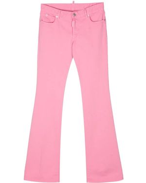 DSquared² Mid-Rise Flared Jeans - Pink