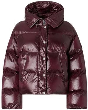 Pinko Quilted Hooded Puffer Jacket - Red