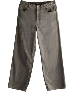 AURALEE Wide-Leg Corduroy Pants - Gray