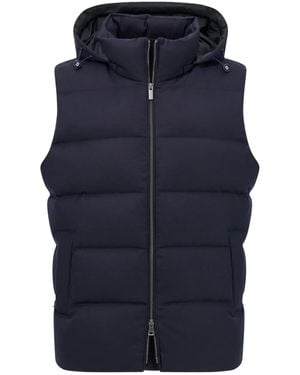 BOGGI Chaleco acolchado con capucha - Azul