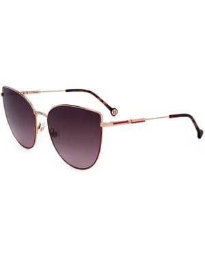Carolina Herrera Gradient-Lenses Cat-Eye Sunglasses - Metallic