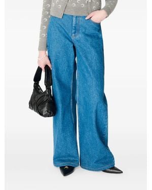 Marine Serre Moon Laser Flare Jeans - Blue