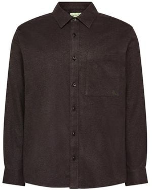 Calvin Klein Chest-Pocket Long-Sleeved Shirt - Brown