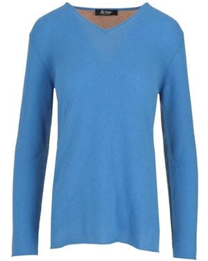 LA ROSE V-Neck Sweater - Blue