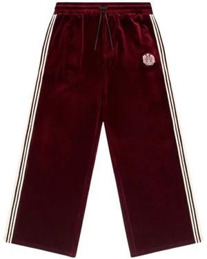 RTA Luxen Crest-Patch Track Pants - Red