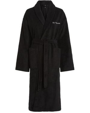 Karl Lagerfeld Hotel Karl Bathrobe - Black
