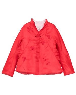 Shiatzy Chen Ensemble Veste À Broderies En Organza - Red