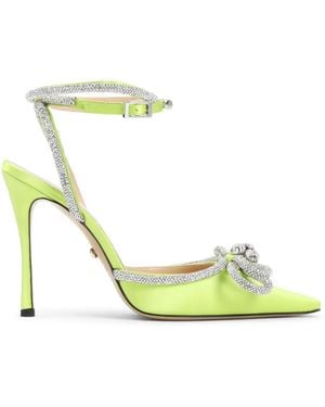 Mach & Mach Zapatos Double Bow Con Tacón De 110 Mm - Verde