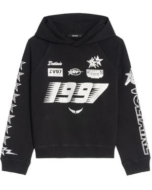 Zadig & Voltaire Strass Georgys Mo Multicross Hoodie - Black