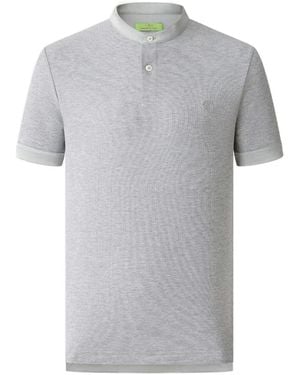 Shanghai Tang Embroidered-Logo T-Shirt - Gray