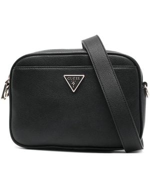 Guess Meridian Ii Logo-Plaque Cross Body Bag - Black