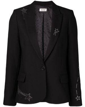 Zadig & Voltaire Star Embellished Blazer - Black