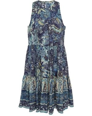 Ulla Johnson Floral-Print Tiered Dress - Blue