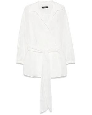 Weekend by Maxmara Bluse Aus Baumwollgemisch - Weiß