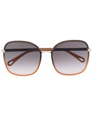 Chloé Tinted Oversize-Frame Sunglasses - Brown