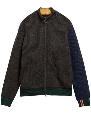 Barbour X Paul Smith Gamefair Cardigan Mit Zopfmuster - Schwarz