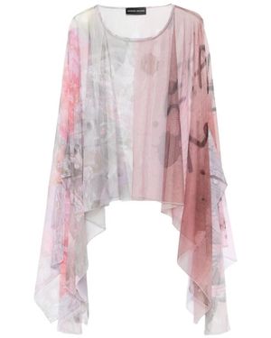 BARBARA BOLOGNA Abstract-Print Asymmetric Top - Pink