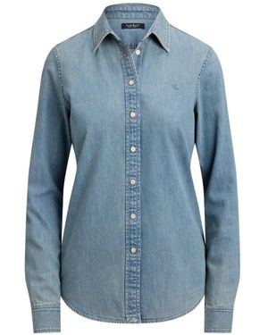 Ralph Lauren Chemise En Jean À Logo Brodé - Blue