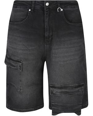 RETERNITY Jeans-Shorts mit aufgesetzten Taschen - Grau