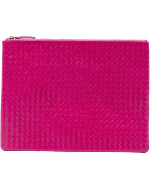 Dragon Diffusion Woven Clutch Bag - Pink