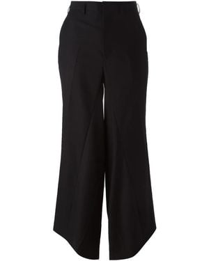 Junya Watanabe Wide Leg Crepe Trousers - Zwart