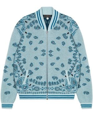 Alanui Bandana-jacquard Bomber Jacket - Blue