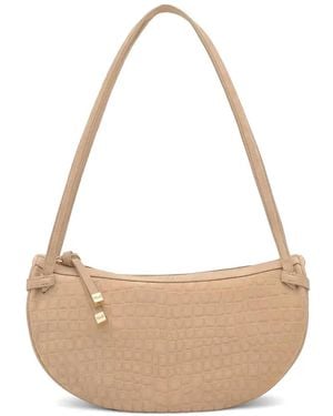 Tous Bolso De Hombro Halfmoon Con Relieve - Blanco