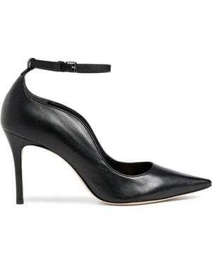 Cinq À Sept Riley Soft Curve Ankle-Strap Pointed Court Shoes - Black