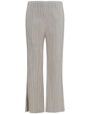 GONGDID DESIGN Plissé-Effect Palazzo Trousers - Grey