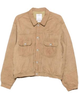 Visvim Leather Shirt Jacket - Natural
