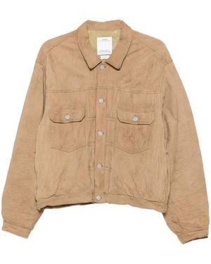 Visvim Leather Shirt Jacket - Natural