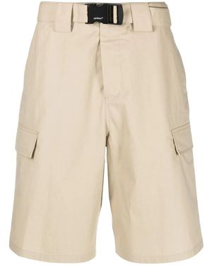 Off-White c/o Virgil Abloh High-Waisted Bermuda Shorts - Natural