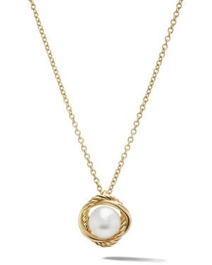 David Yurman 18Kt Infinity Pearl Necklace (10Mm) - Metallic