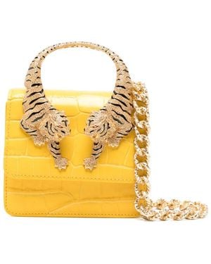 Roberto Cavalli Roar Tiger Handle Shoulder Bag - Metallic