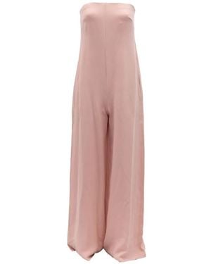 Valentino Garavani Strapless Wide-Leg Jumpsuit - Pink