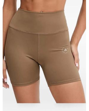 adidas By Stella McCartney High-Waisted Mini Shorts - Green